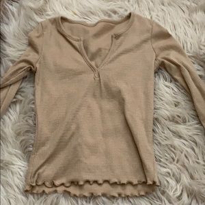 v neck long sleeve